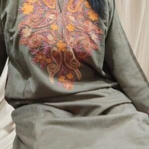 Ari Work Ladies Woollen Pherans in Army Green Colour