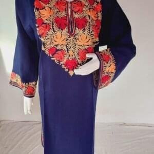 Aari Chinar Work on Super Cashmilon Pherans