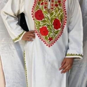 Aari Work Full Embroidery Kurtis in Raffle Wool