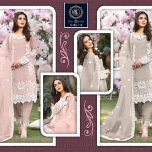 Embroidery Kurti with Pant and Dupatta