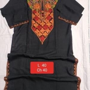 Square-Cut Kaftan Black