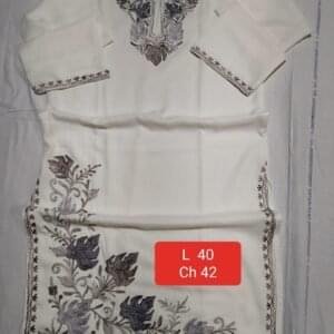 Square-Cut Kaftan Cream White