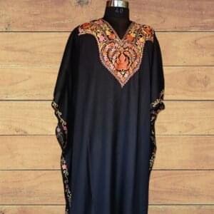 Kashmiri Unstitched Kurti Black
