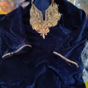 Kids Velvet Kashmiri Pherans with Tilla Work
