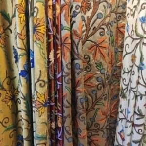 Ari Work Embroidered Crewel Curtains