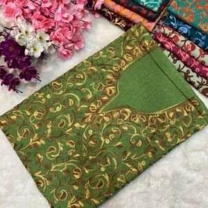 2 Piece Kashmiri Ariwork Crush Cotton Suit #40