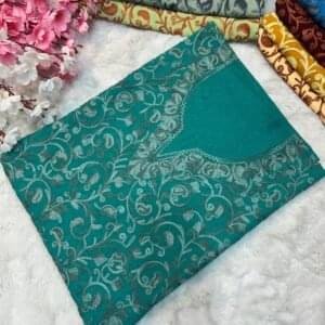 2 Piece Kashmiri Ariwork Crush Cotton Suit #30