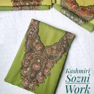 Exquisite Kashmiri Sozni Work Cotton Suits