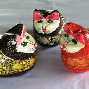 4-Inch Papier Mache Cat Boxes Wholesale