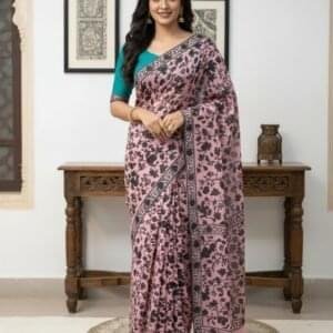 Hand Embroidered Kashmiri Sarees #20