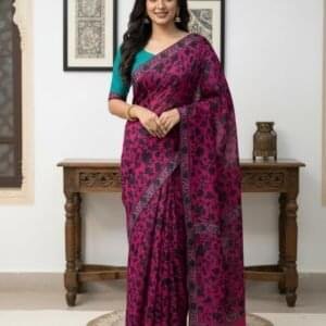 Hand Embroidered Kashmiri Sarees #6