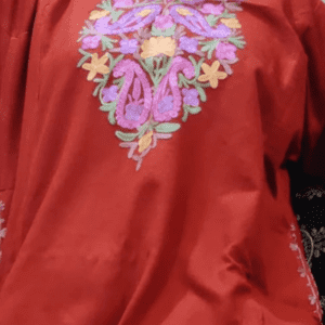 Ari Work Ladies Woollen Pheran in Orange Colour