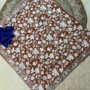 Hand Embroidered Kashmiri Sarees #4