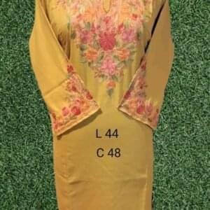Elegant Kurti Type Pherans with Multi-Color Hand Aari Work #4