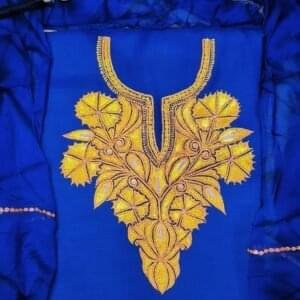 Elegant 3-Piece Tilla Work Suits #4