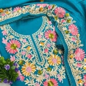 Elegant 3-Piece Kashmiri Ari Work Suit #6