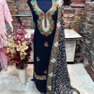 Elegant Kashmiri AriWork 3-Piece Unstitched Suit  #19