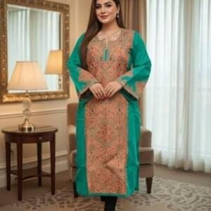 Phiran with Zari Tilla Full Jaal Work