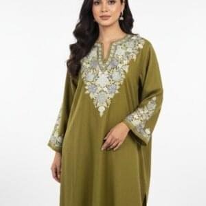 Kashmiri Ariwork Embroidered Pherans in Super Cashmilon Wool - Wholesale
