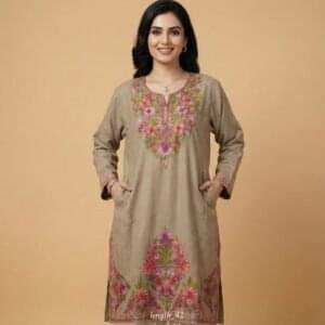 Premium 48 Count Woolen Ari Work Designer Pheran